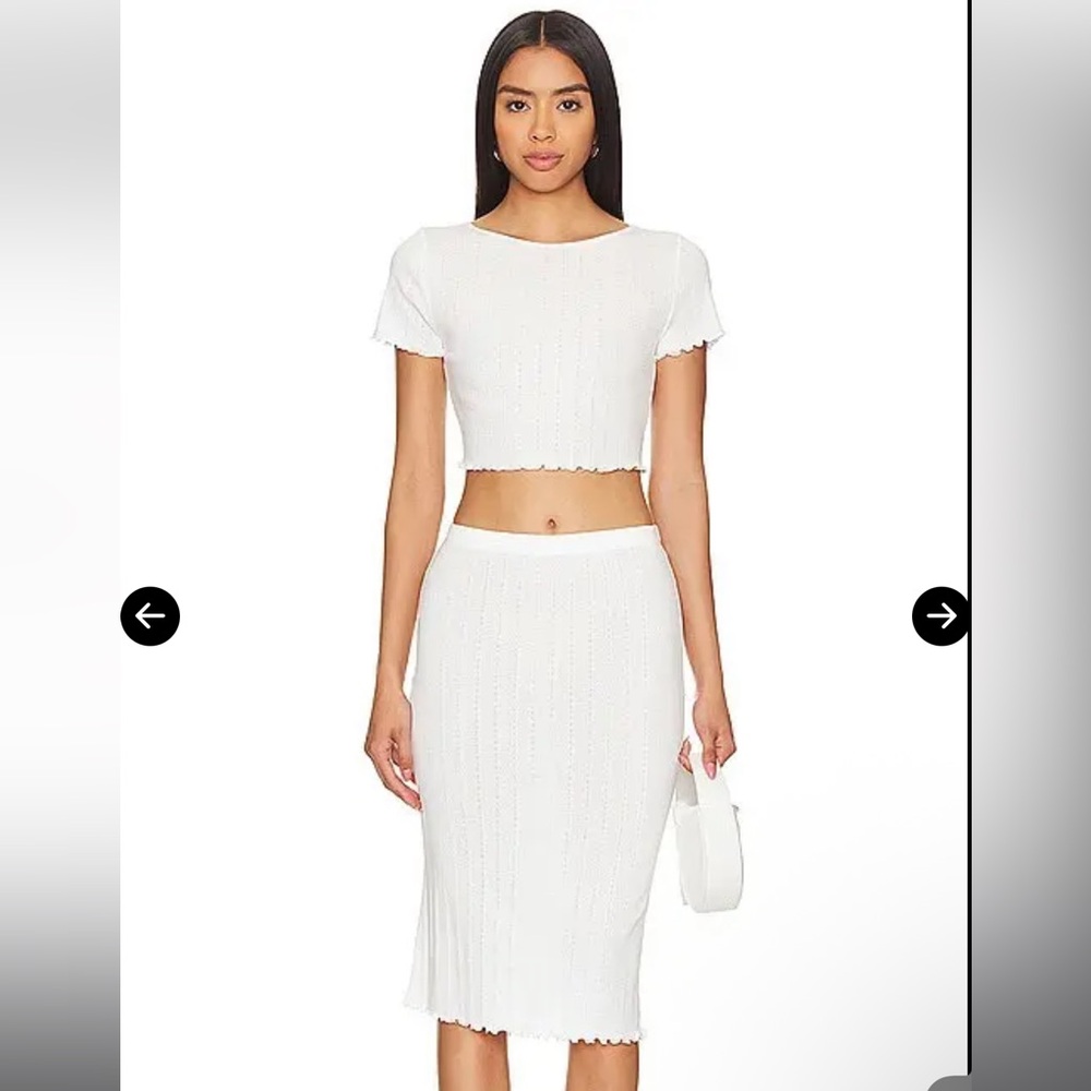 Revolve Lottie Skirt and Top in White